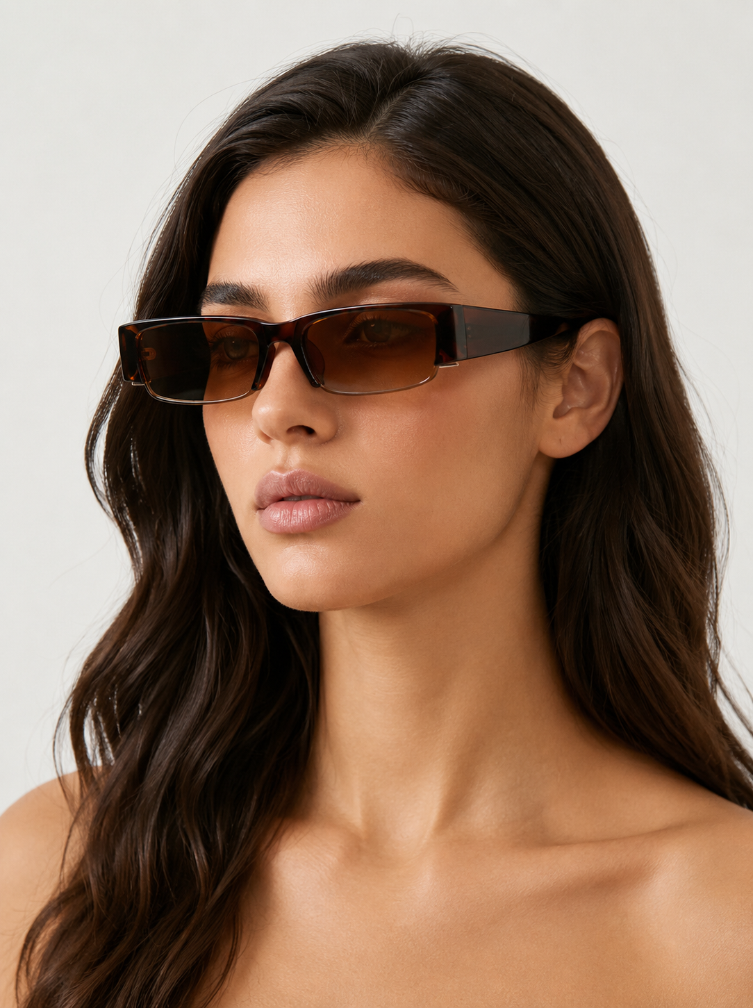Naomi 50mm Half-Frame Sunglasses
