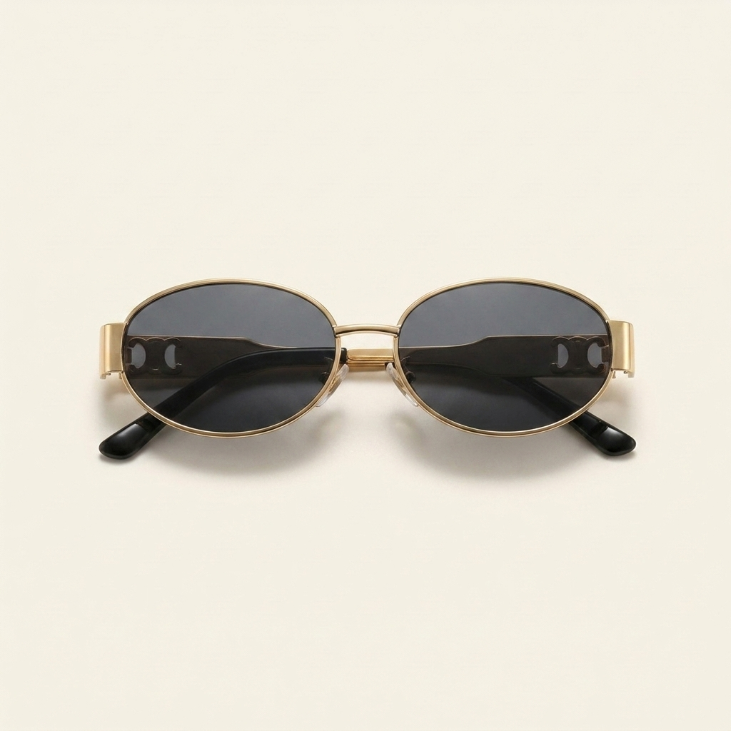 Yvon Vintage Oval Sunglasses