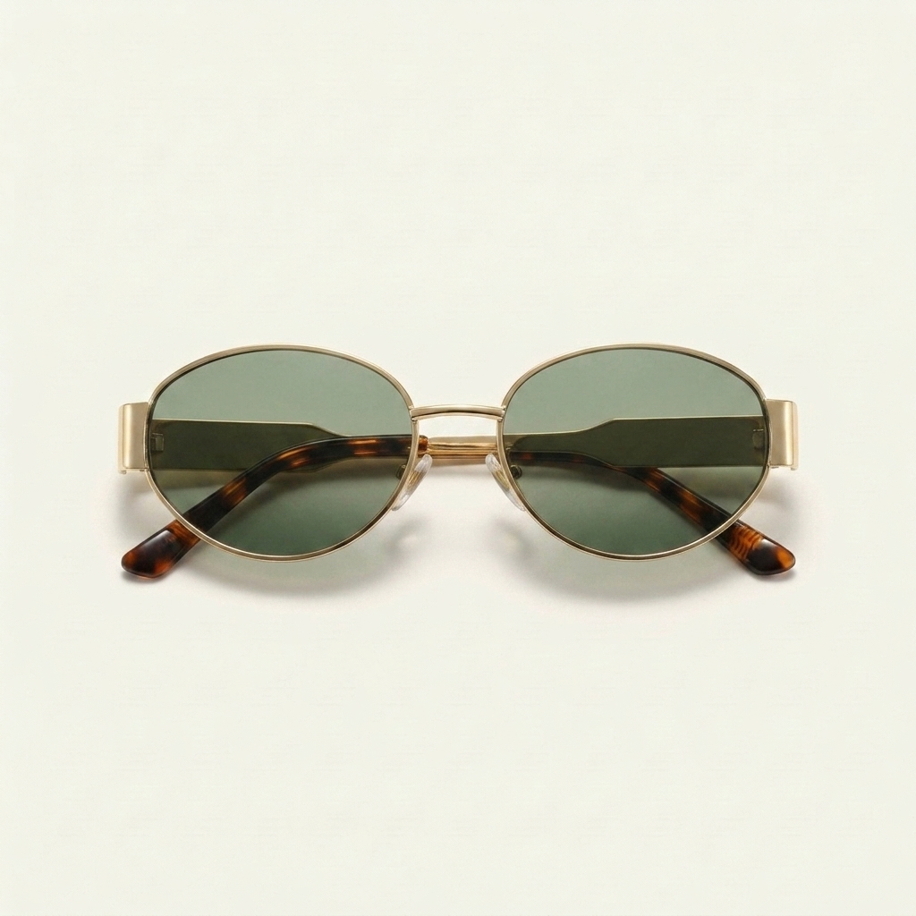 Yvon Vintage Oval Sunglasses