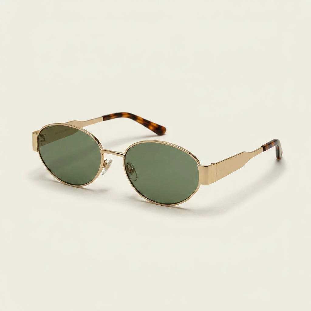 Yvon Vintage Oval Sunglasses